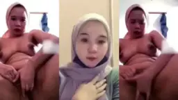 Tiktoker Berjilbab Menggairahkan Mengocok Kontol Pakai Wortel