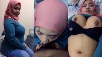 Ngentot Cewek Jilbab Pink Pake Nenen Gede
