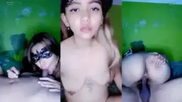 Monyet Mampus, Cewek Bejat Ngentod Nikmat Sambil Buka Topeng Palsu.
